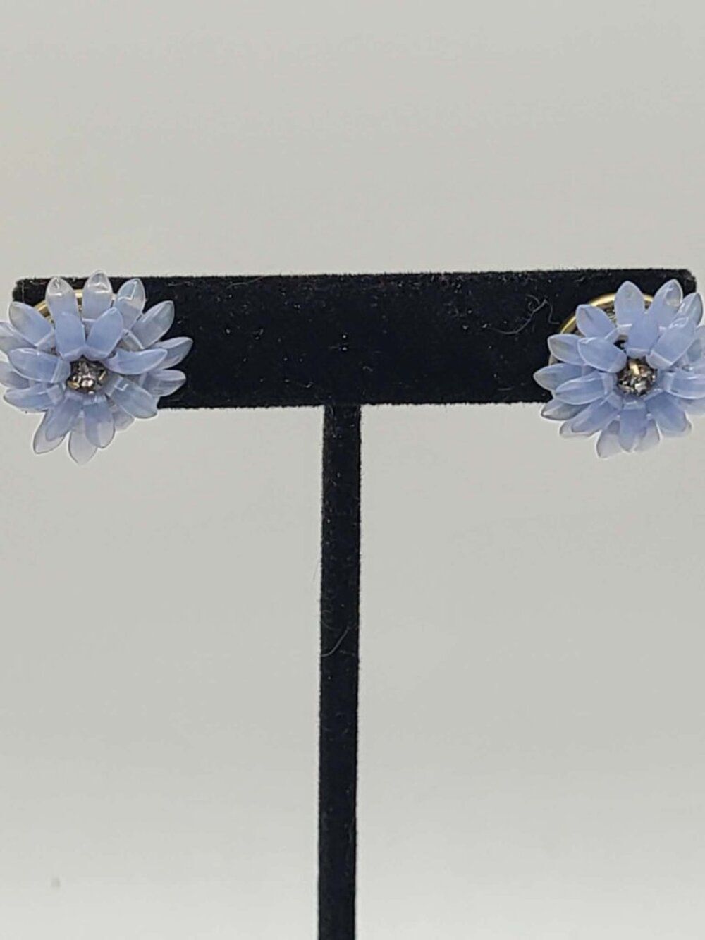 J Crew Small Blue Flower Stud Earrings